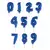 Ciemnoniebieskie balony numeryczne Topper 12.7 cm, Rozmiar: Numer 9
