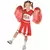 Czerwony kostium cheerleaderki USA dla dziewczynki, Rozmiar: 13-14 lat (140-160 cm)