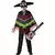 Kostium poncho ze szkieletem Dia de los Muertos dla dzieci, Rozmiar: 5-6 lat (115/130 cm)