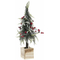 Choinka DKD Home Decor PVC LED Drewno MDF Śnieżny (17 x 17 x 45 cm)