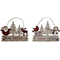 ozdoby świąteczne DKD Home Decor Drewno Szkło (2 pcs) (29.5 x 1.3 x 26 cm)
