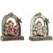 ozdoby świąteczne DKD Home Decor Złoty Brązowy Biały (13.5 x 8 x 17 cm) (2 pcs)