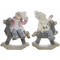 ozdoby świąteczne DKD Home Decor Włókno szklane Koń (2 pcs) (41.5 x 23 x 54 cm)