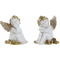 ozdoby świąteczne DKD Home Decor Żywica Anioł (8.5 x 7.5 x 10 cm) (2 pcs)