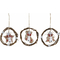 ozdoby świąteczne DKD Home Decor Drewno (3 pcs) (14 x 1 x 18 cm)