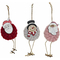 ozdoby świąteczne DKD Home Decor Poliester Drewno Święty Mikołaj (3 pcs) (8 x 3 x 26 cm)