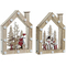 ozdoby świąteczne DKD Home Decor Drewno Święty Mikołaj (2 pcs) (15.5 x 4 x 22 cm)