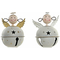 ozdoby świąteczne DKD Home Decor Metal Anioł (9 x 9 x 13 cm) (2 pcs)