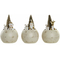ozdoby świąteczne DKD Home Decor Metal (3 pcs) (10 x 10 x 17 cm)