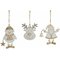 ozdoby świąteczne DKD Home Decor Drewno Sznurek (3 pcs) (11 x 1 x 13 cm)