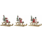 ozdoby świąteczne DKD Home Decor Drewno Święty Mikołaj (14 x 6 x 13 cm) (3 pcs)