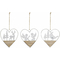 ozdoby świąteczne DKD Home Decor Metal Drewno Sznurek Jeleń (14 x 2 x 15 cm) (3 pcs)