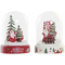 ozdoby świąteczne DKD Home Decor Żywica Szkło Święty Mikołaj (2 pcs) (9 x 9 x 11 cm)