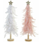 ozdoby świąteczne DKD Home Decor Drzewo DM Pióro (sprężyna) (15 x 15 x 47 cm) (2 pcs)