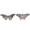 ozdoby świąteczne DKD Home Decor Poliester Motyl (2 pcs) (31 x 3 x 21 cm)