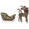 ozdoby świąteczne DKD Home Decor Renifer Metal wiklinowy (3 pcs) (40 x 14 x 63 cm) (30 x 60 x 37 cm)