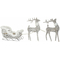 ozdoby świąteczne DKD Home Decor Metal wiklinowy (3 pcs) (60 x 30 x 37 cm) (36 x 14 x 60 cm)