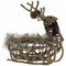 ozdoby świąteczne DKD Home Decor Renifer Juta wiklinowy Ananasy (40 x 18 x 34 cm)