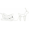 Pasek świetlny DKD Home Decor Renifer i sanki Żółty Biały Metal (114 x 24 x 46 cm)