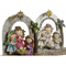 ozdoby świąteczne DKD Home Decor Złoty Brązowy Biały (13.5 x 8 x 17 cm) (2 pcs)