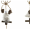 ozdoby świąteczne DKD Home Decor Drewno Sznurek (3 pcs) (8 x 2 x 33 cm)