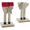ozdoby świąteczne DKD Home Decor Poliester Drewno (2 pcs) (9 x 6 x 39 cm)