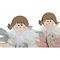 ozdoby świąteczne DKD Home Decor Poliester Drewno (2 pcs) (15 x 5 x 15 cm)