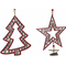 ozdoby świąteczne DKD Home Decor Drewno Drzewo (2 pcs) (19 x 5 x 60 cm)