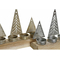 Świąteczny świecznik DKD Home Decor Metal Drewno (23 x 8 x 17 cm) (2 pcs) (4 Części)