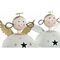 ozdoby świąteczne DKD Home Decor Metal Anioł (9 x 9 x 13 cm) (2 pcs)