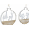 ozdoby świąteczne DKD Home Decor Metal Drewno Jeleń (14.5 x 2 x 15 cm) (3 pcs)