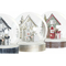 ozdoby świąteczne DKD Home Decor Drewno Szkło Święty Mikołaj (3 pcs) (10 x 10 x 11 cm)