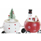 ozdoby świąteczne DKD Home Decor Drewno Święty Mikołaj (2 pcs) (26 x 4 x 10 cm)