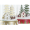 ozdoby świąteczne DKD Home Decor Dom Śnieżny Szkło (2 pcs) (11 x 11 x 17 cm)