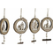 ozdoby świąteczne DKD Home Decor Metal Drewno MDF (4 pcs) (8 x 4 x 42 cm)