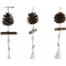 ozdoby świąteczne DKD Home Decor Metal Drewno MDF (4 pcs) (8 x 4 x 42 cm)