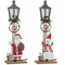 Latarnia LED DKD Home Decor Święty Mikołaj Drewno MDF (15 x 7 x 45 cm) (2 pcs)