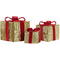 zestaw akcesoriów na prezent DKD Home Decor Boże Narodzenie Poliester (3 pcs) (25 x 25 x 29 cm)
