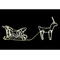 Pasek świetlny DKD Home Decor Renifer i sanki Żółty Biały Metal (114 x 24 x 46 cm)