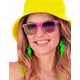 Kolczyki z fluorescencyjną zieloną błyskawicą