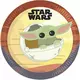 8 papierowych talerzy Baby Yoda Mandalorian™ o średnicy 23 cm