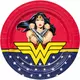 8 talerzyków papierowych Wonder Woman™ o średnicy 23 cm