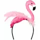 Opaska na głowę z różowego pióra Flamingo dla dorosłych