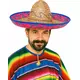 Dorosły meksykański sombrero różowa zielono-niebieska ramka