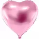 Balon foliowy w kolorze jasnoróżowym metaliczne serce 45 cm