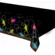 Obrus plastikowy Black Glow Party 137 x 259 cm