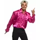Męska różowa koszula disco, Rozmiar: Medium (50/52)
