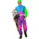 Strój snowboardzisty fluorescencyjny dla dorosłych, Rozmiar: Small
