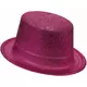 Plastikowy cylinder dla dorosłych z brokatem fuschia, image 2