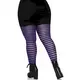 Rajstopy damskie plus size w czarno-fioletowe paski, Rozmiar: X-Large/XX-Large (48-52), image 2